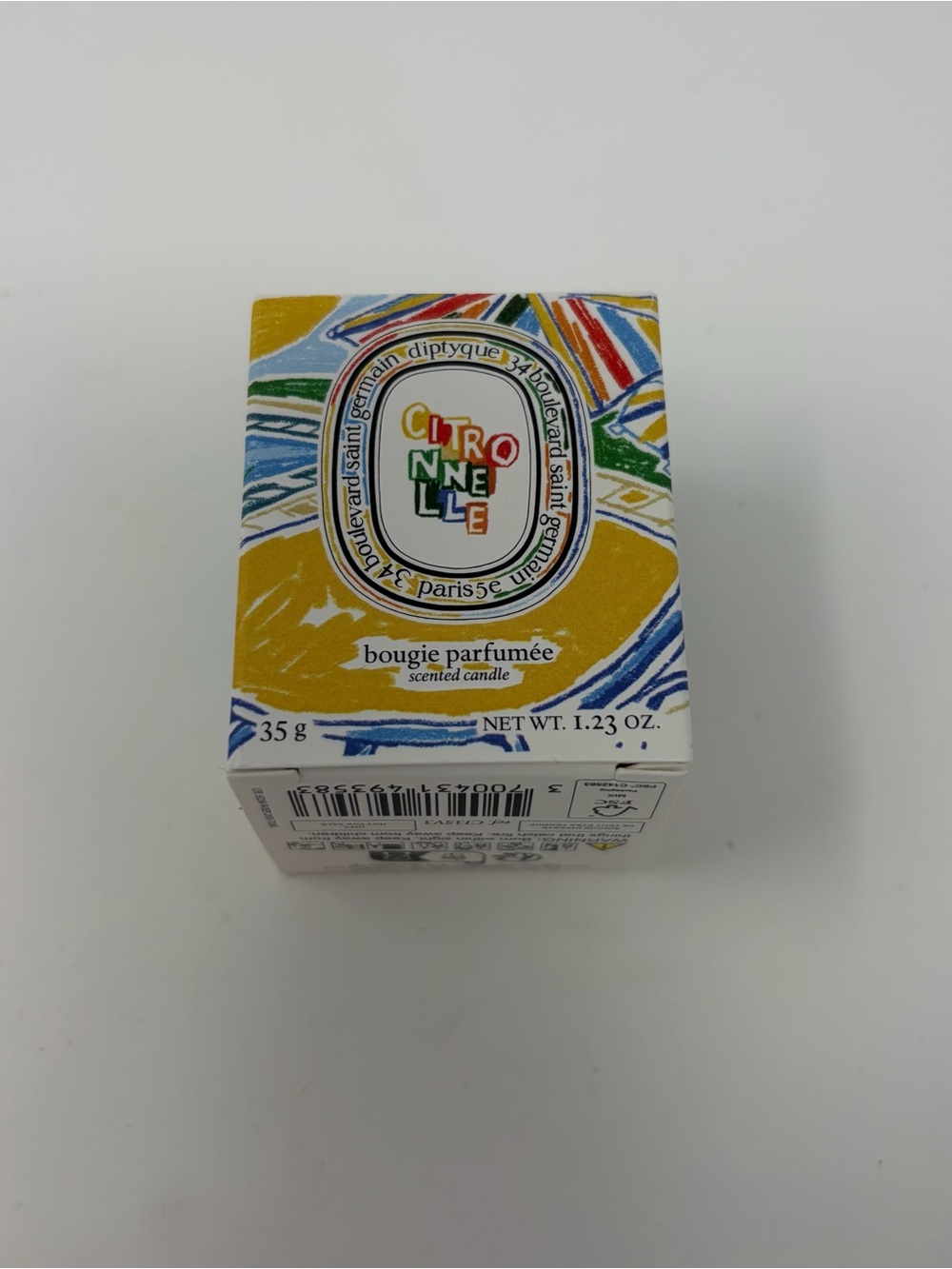 Diptyque Paris Citronnelle (Lemon) Scented Mini Candle 1.23 oz 35g NIB